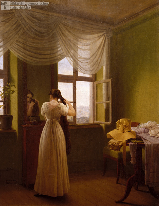 Georg Friedrich Kersting, <I>Before the Mirror</i> (1827)